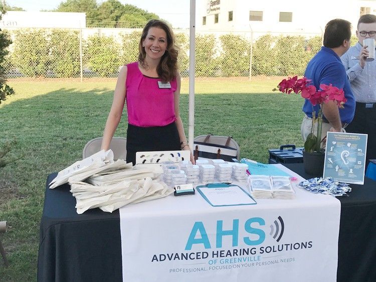 Woman at a table with 
