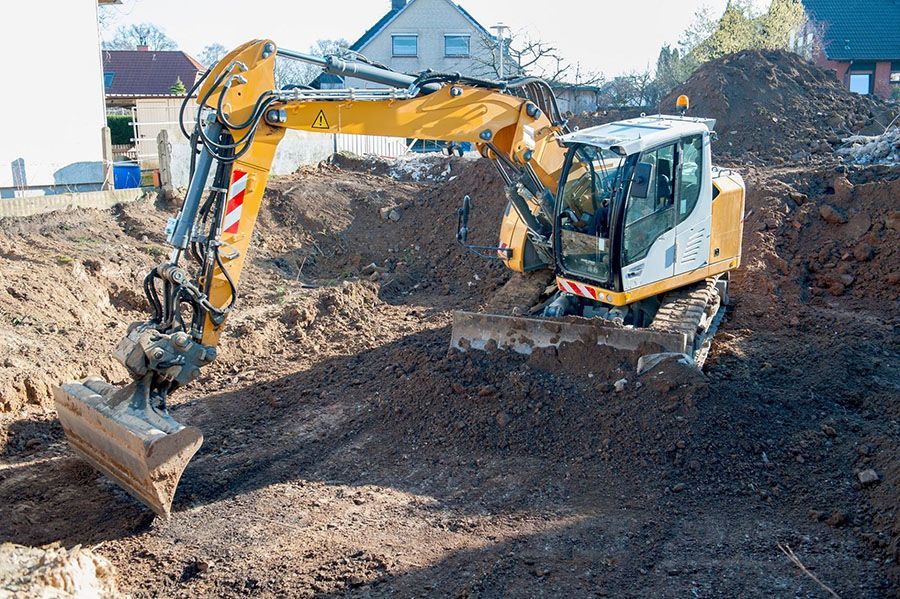Heavy equipment excavation