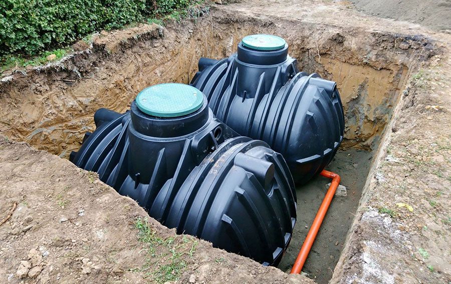 Newly repaired septic tanks