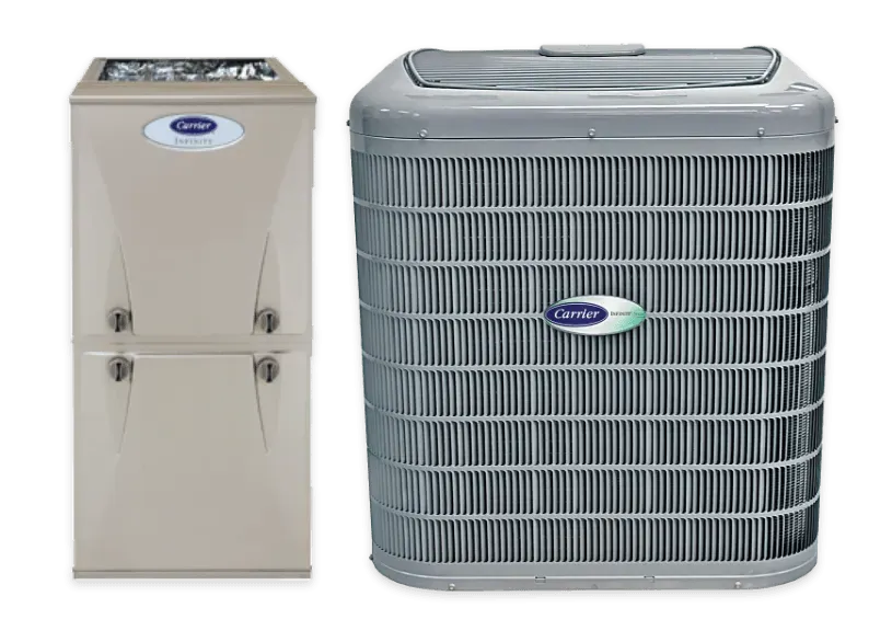 A carrier air conditioner and a carrier air conditioner on a white background.