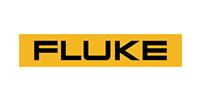 FLUKE logo in black on a yellow rectangular background