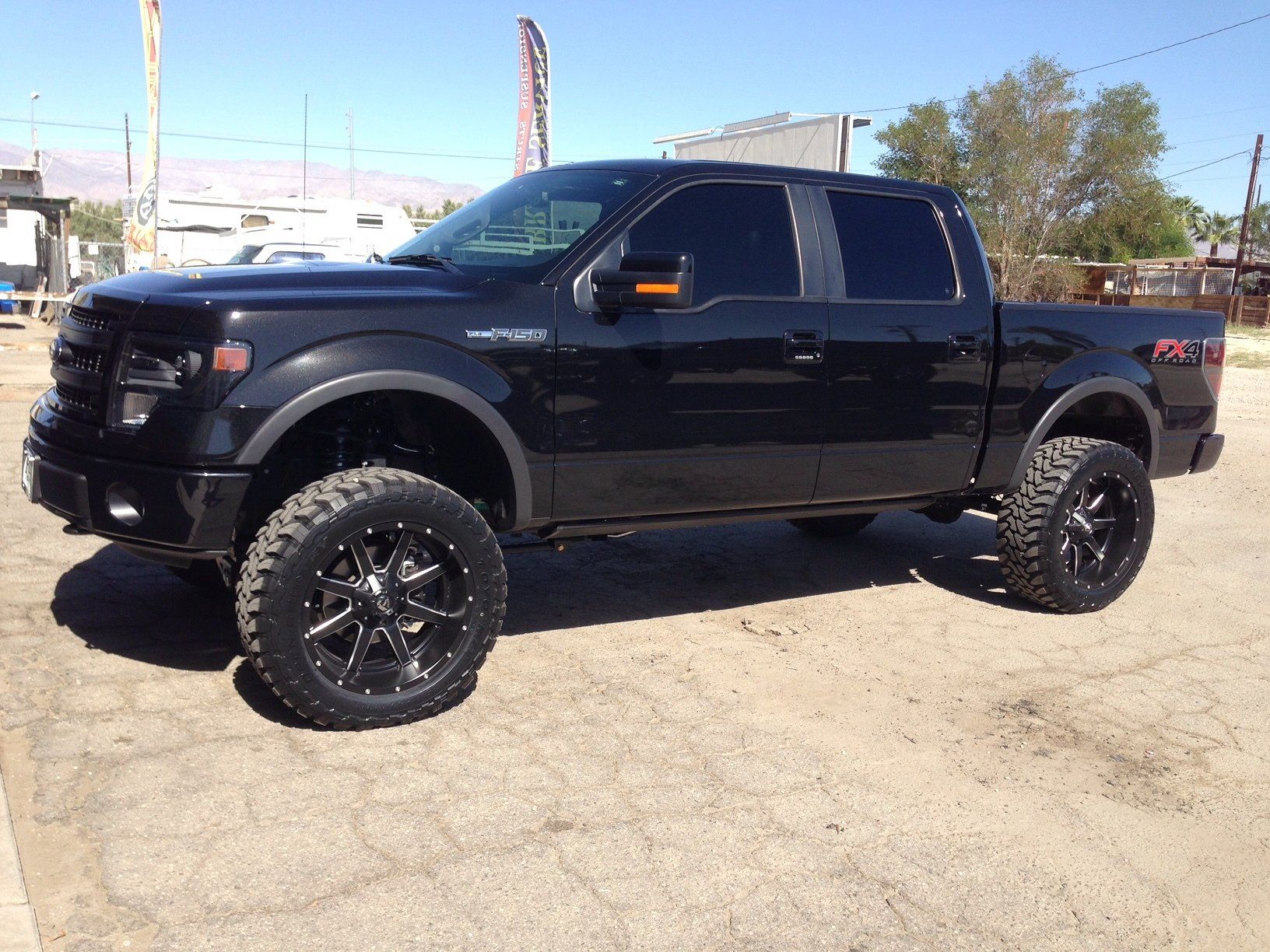 Black pickup truck