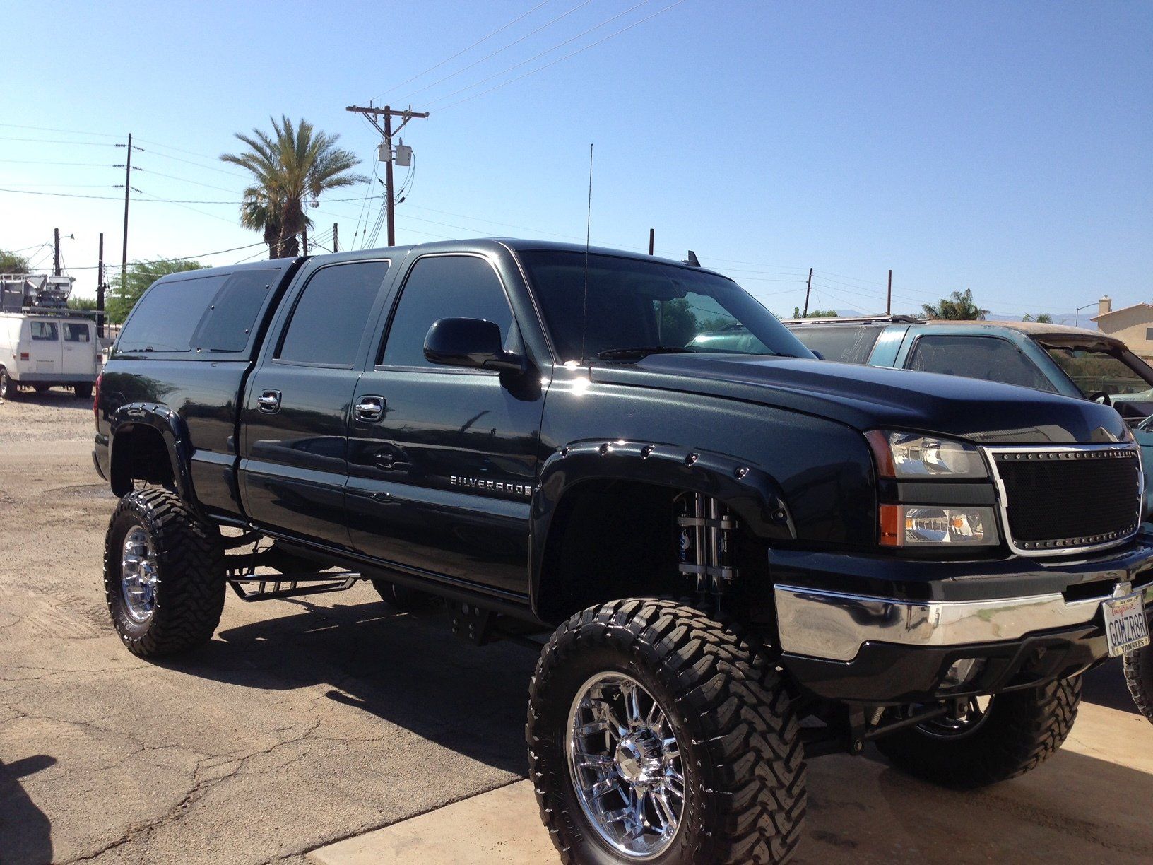 Black pickup vehicle