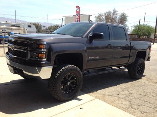 Black pickup vehicle