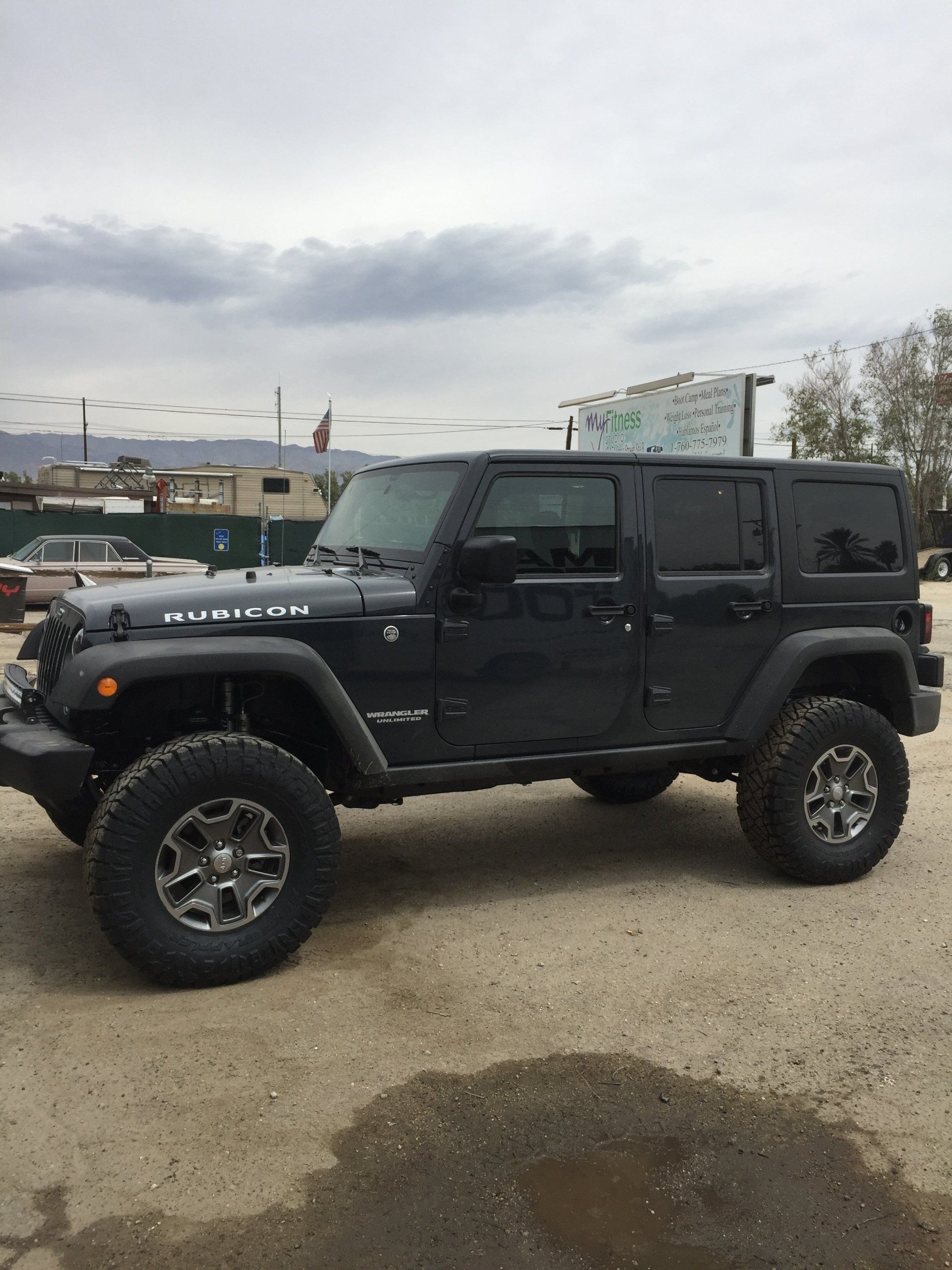 Black off-road vehicle