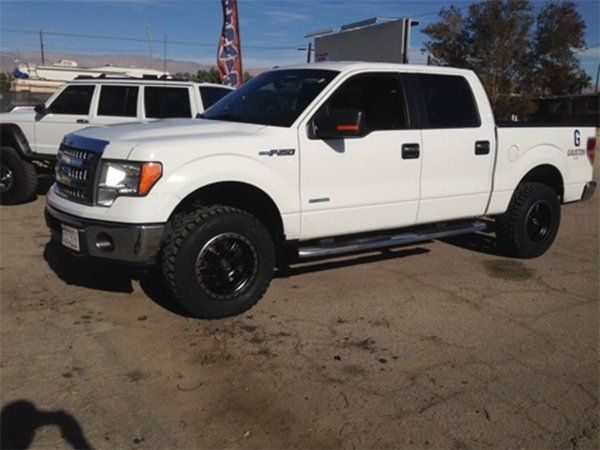 White pickup vehicle
