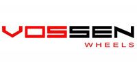 Logo for Vossen Wheels, with red