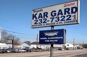Bryant's Kar Gard Sign