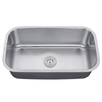 18g Standard Radius 30×18 Single Bowl Undermount Stainless Steel Kitchen Sink