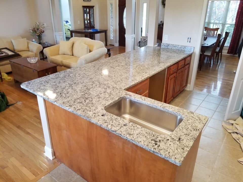 Countertop and sink