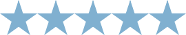 Row of five light blue stars on a white background