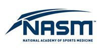 The logo for the national academy of sports medicine.