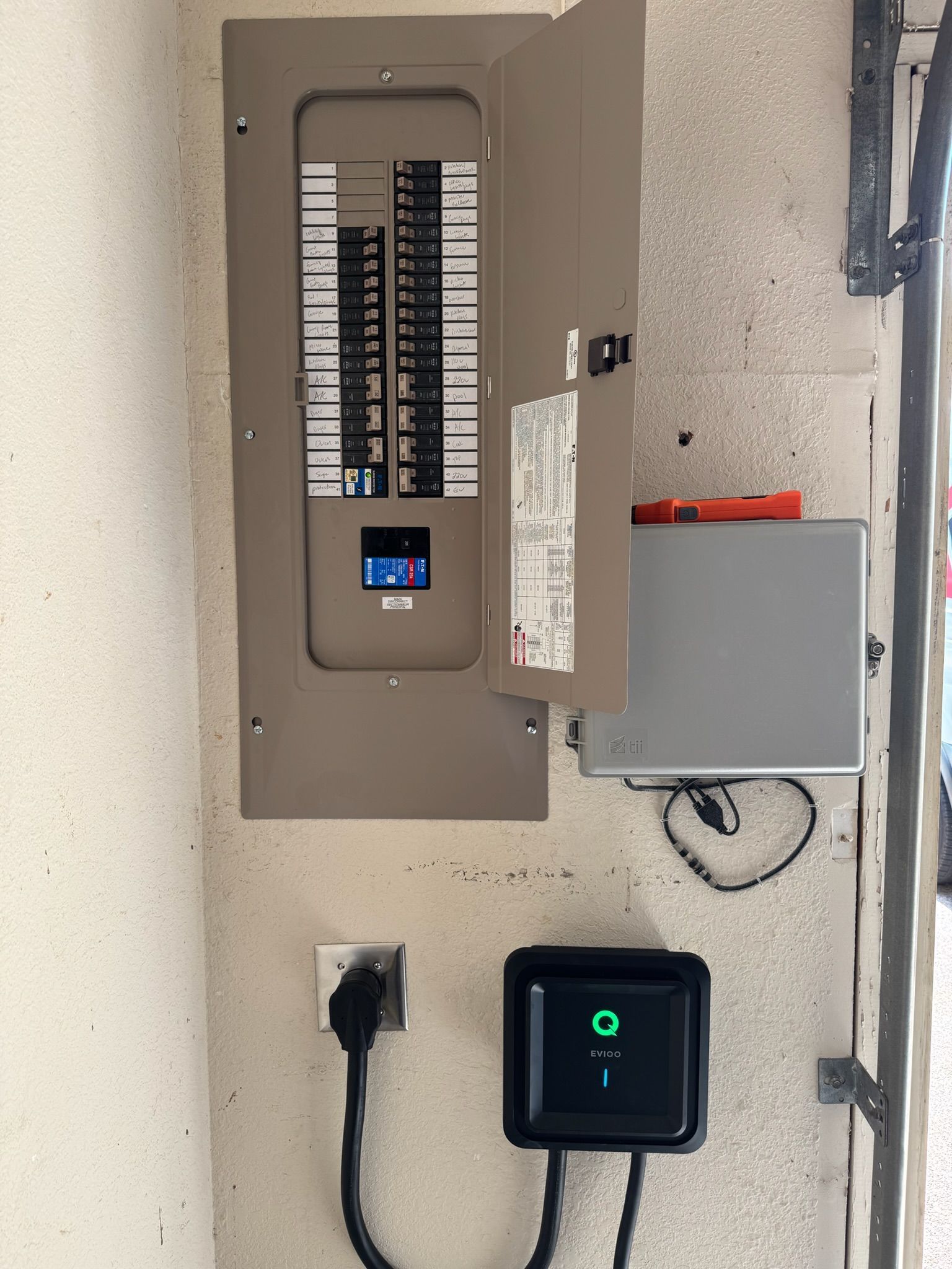 Electrical panel and EV charger installation by Tier One Electric in Bartonville, TX