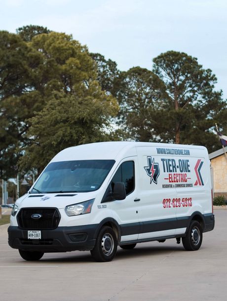 White Tier-One Electric van.