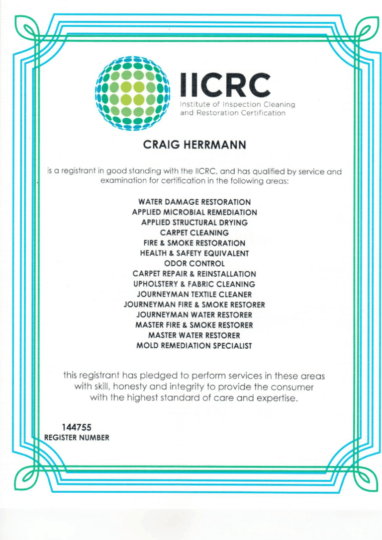 IICRC Certification