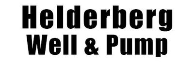 "Helderberg Well & Pump" in bold black text on a white background.