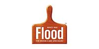 The Flood wood care brand logo, featuring the word 