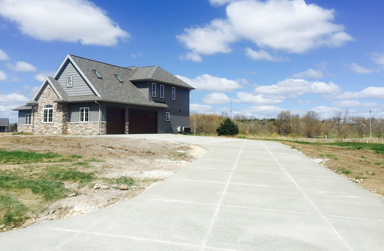 Concrete driveway