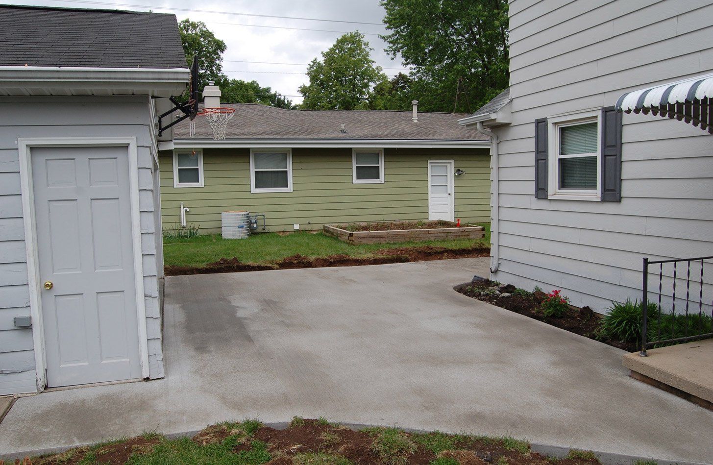 Concrete driveway