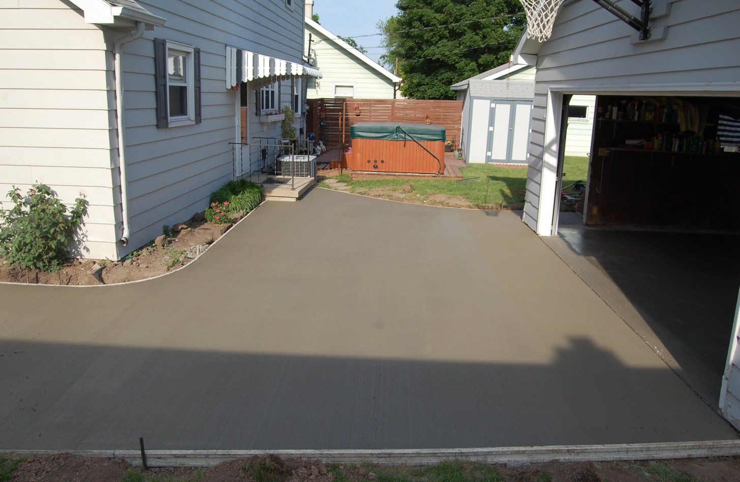 Concrete driveway