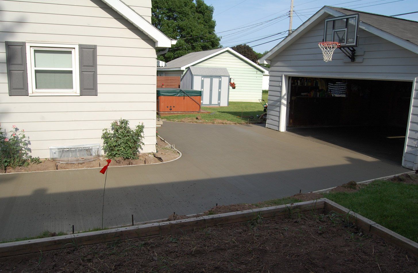 Concrete driveway