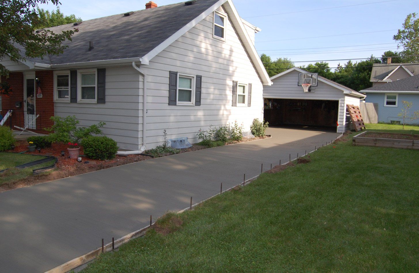 Concrete driveway