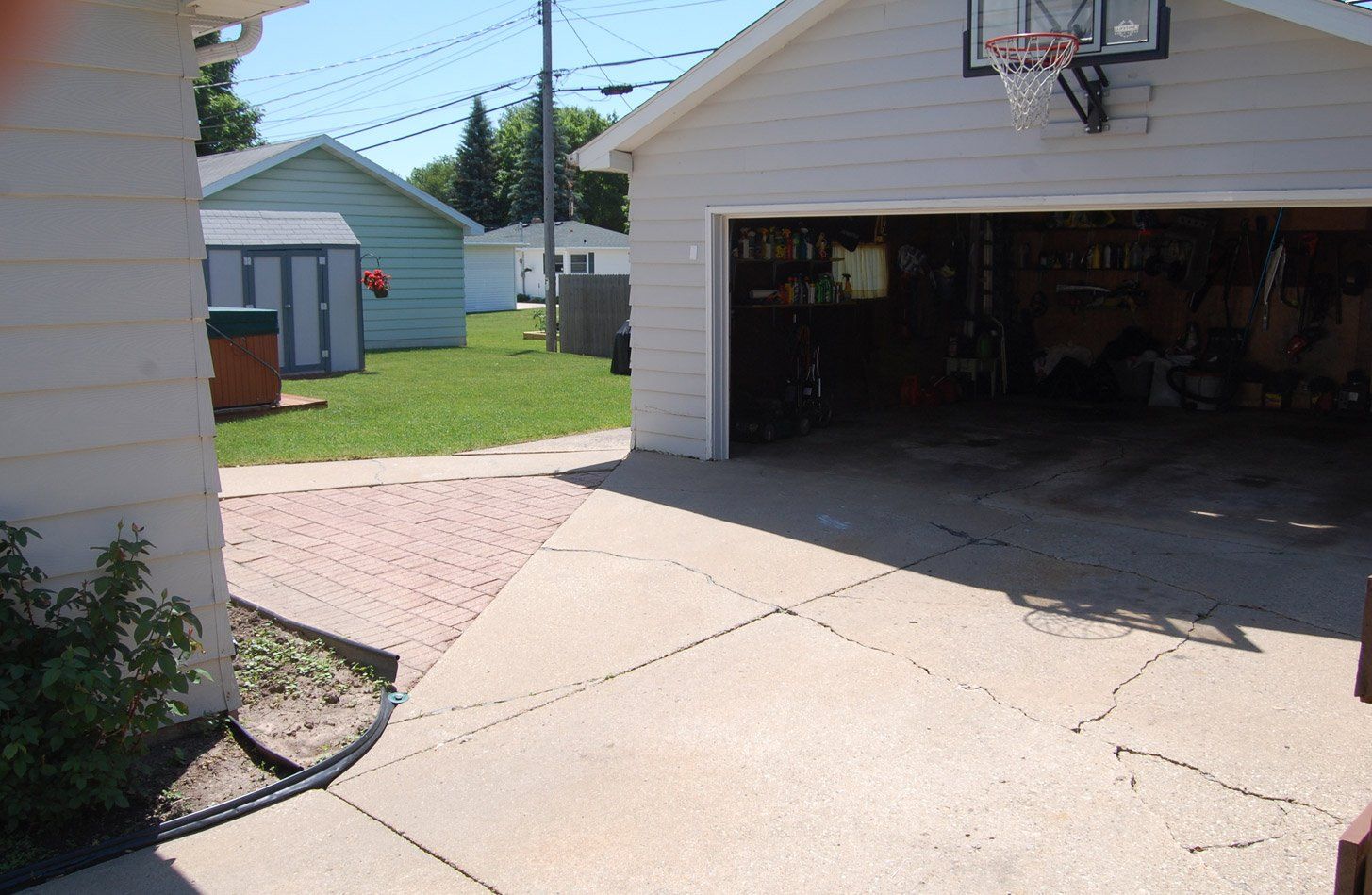 Concrete driveway