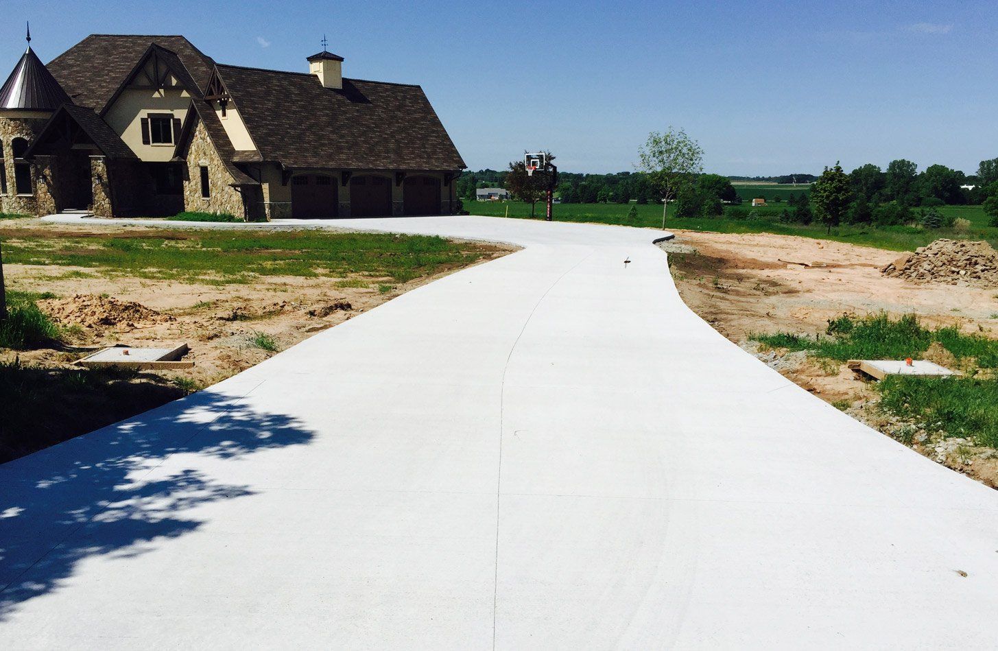 Concrete driveway