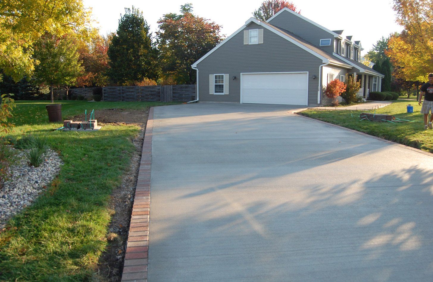 Concrete driveway