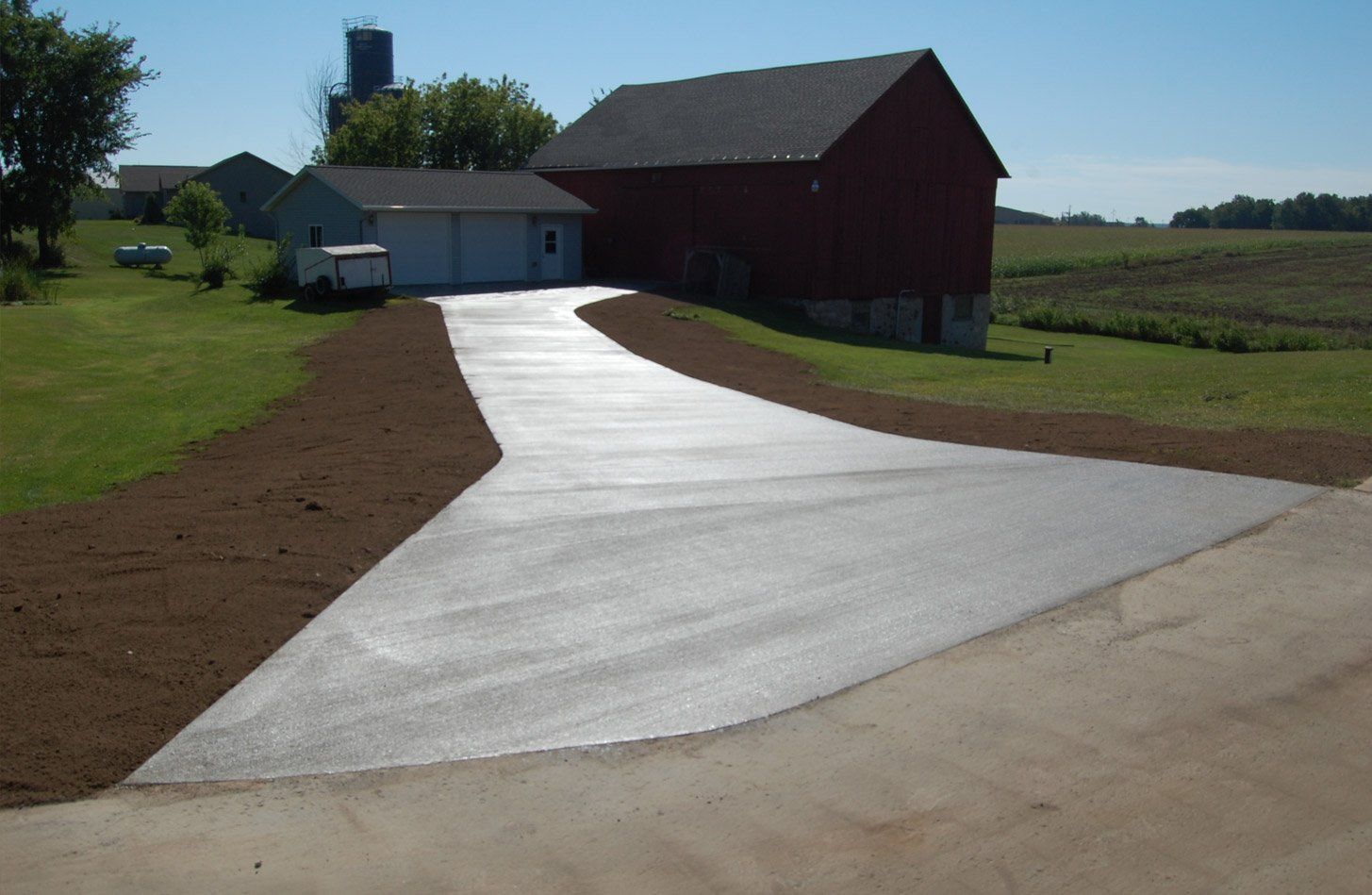 Concrete driveway