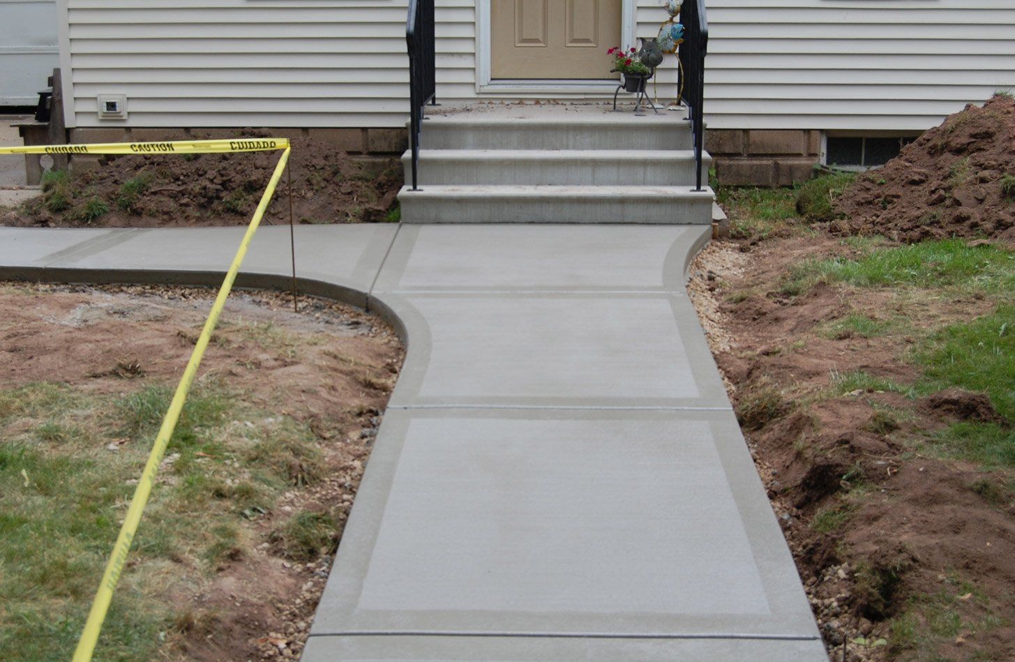 Concrete driveway