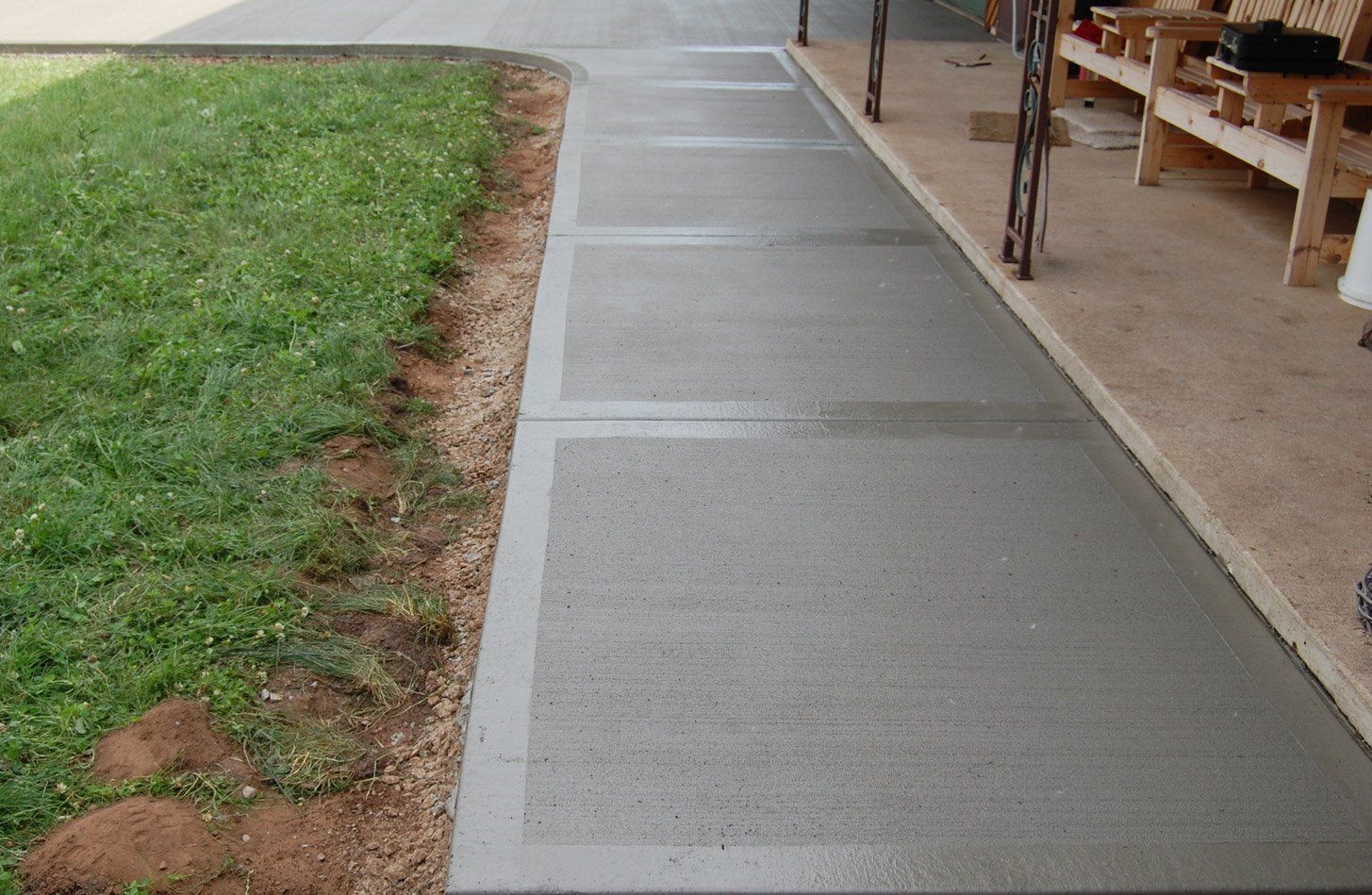Concrete driveway
