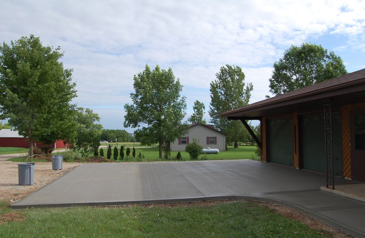 Concrete driveway