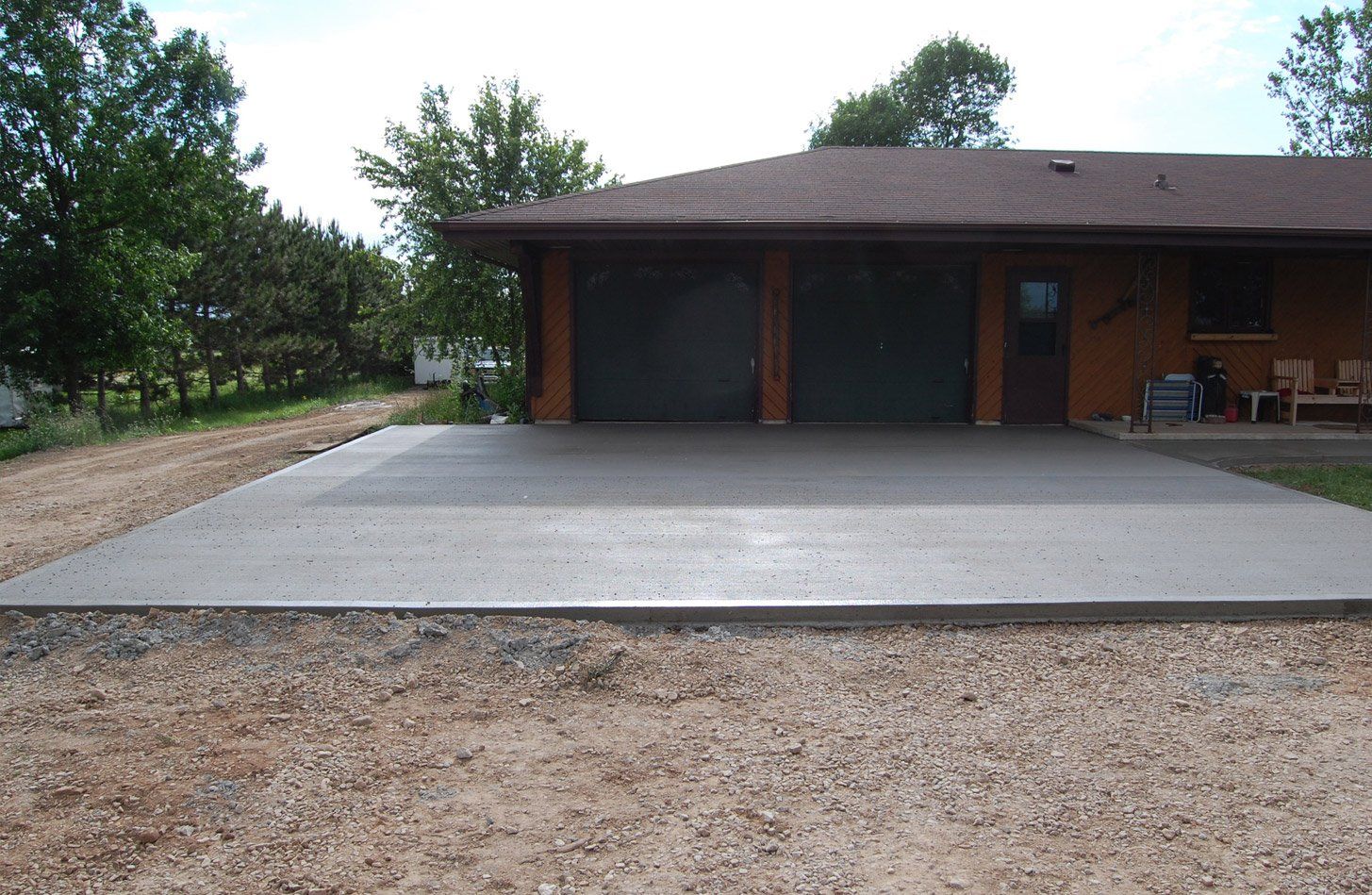 Concrete driveway