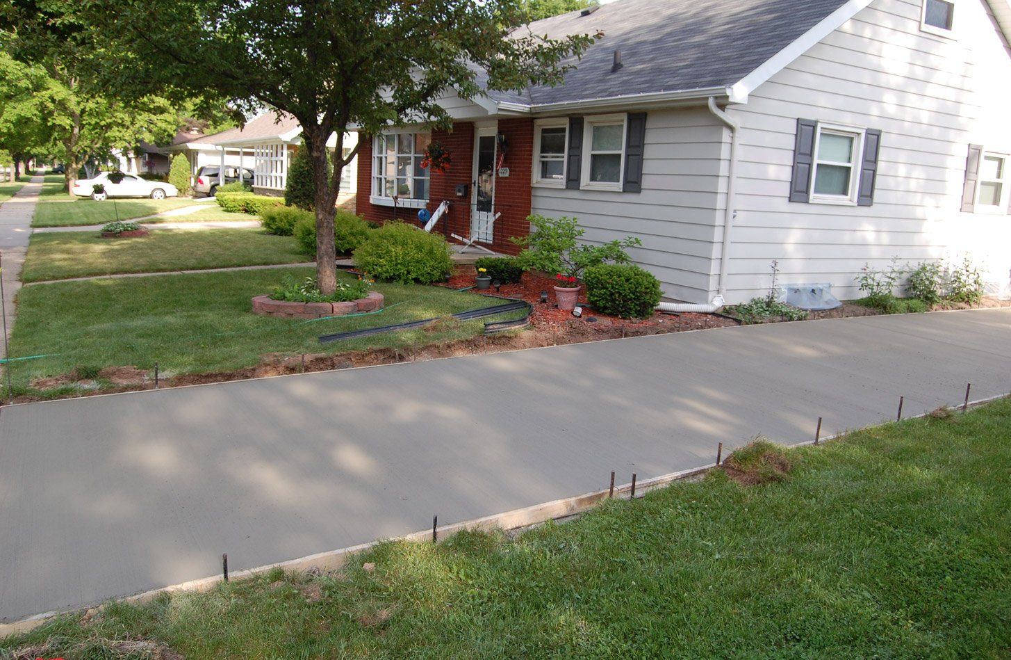 Concrete driveway
