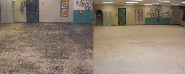Construction cleanup - before and after