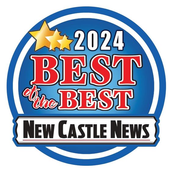 A logo for 2024 best of the best new castle news