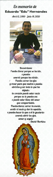 Book cover with a man at a table and an image of Our Lady of Guadalupe below text.