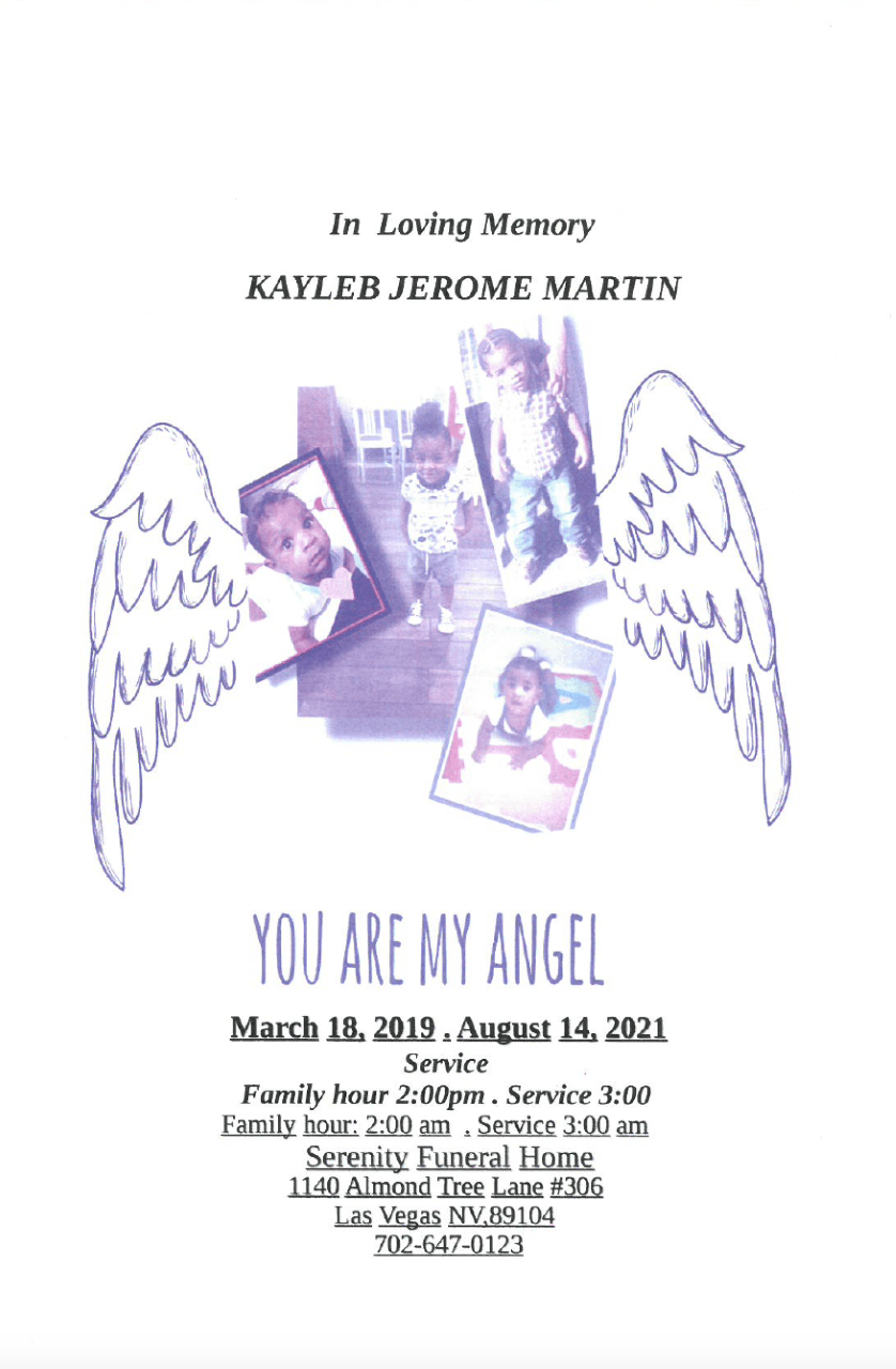Memorial tribute with angel wings, a child’s photos, and text “You Are My Angel” with dates and names