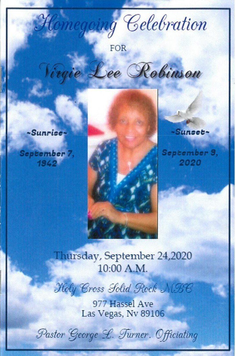 Anniversary celebration flyer for a memorial service, with clouds and a portrait photo in the center.