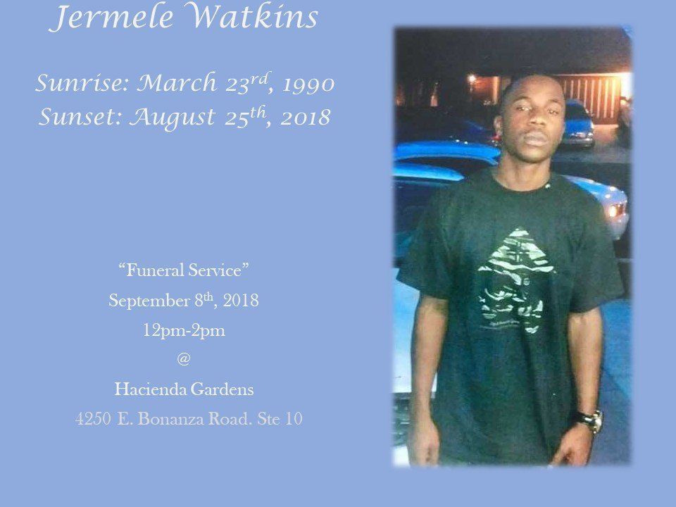 Memorial card with a man’s portrait, name, and sunrise/sunset dates on a blue background