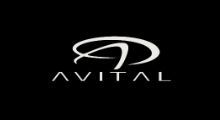 AVITAL logo in white on a black background