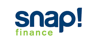 Snap! finance logo in blue and green text on a white background