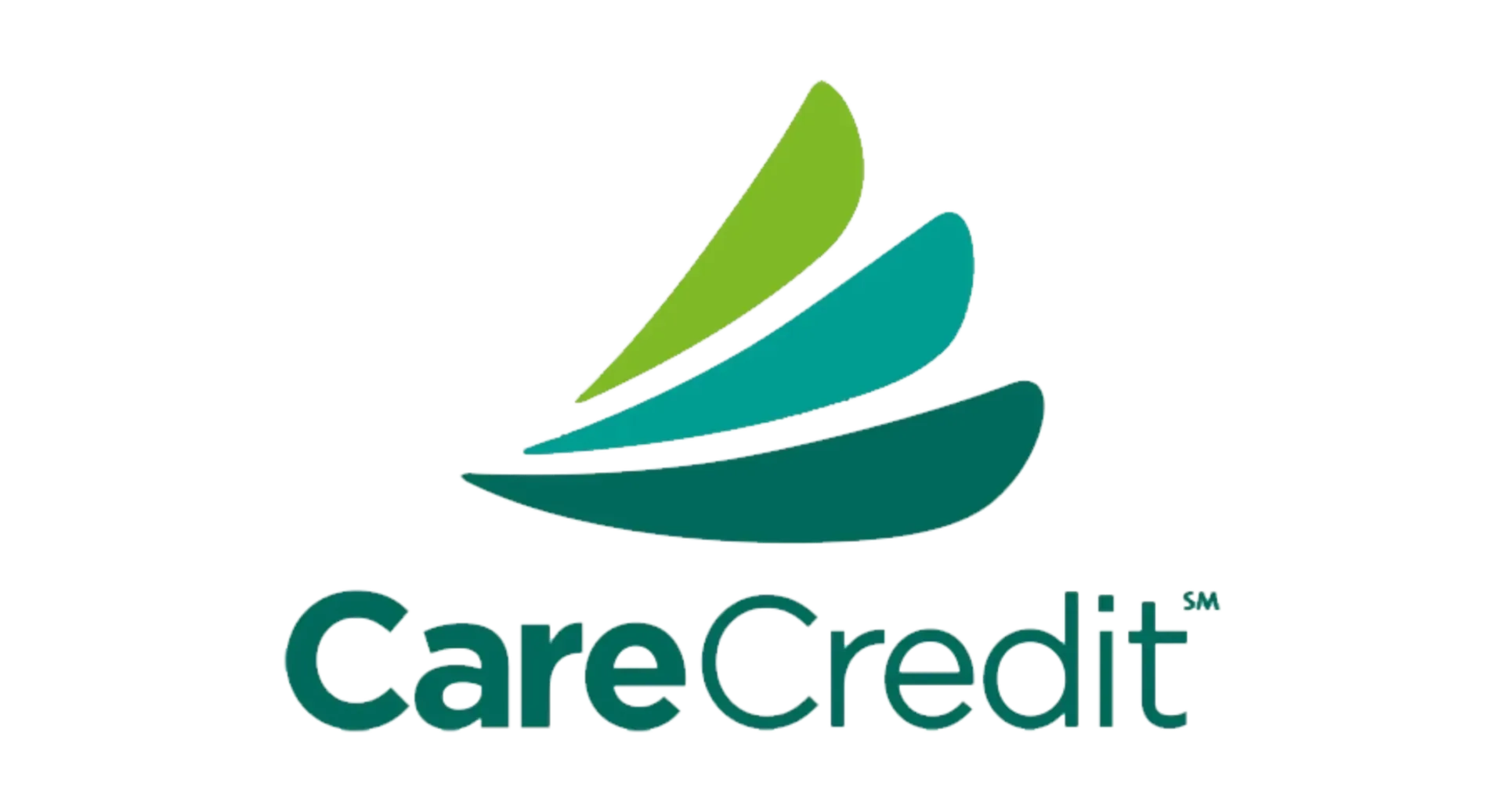 CareCredit logo: Green and teal stylized leaves over company name.