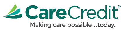 CareCredit logo: green logo with abstract leaf design and text 