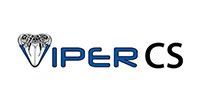 VIPER CS logo with a stylized diamond and blue-black text on a white background