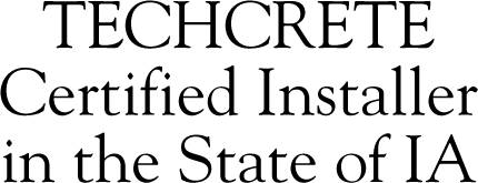 Techcrete Certified Installer in the State of IA
