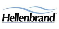 The Hellenbrand company logo features the brand name in black text beneath a stylized, light blue wavy line.