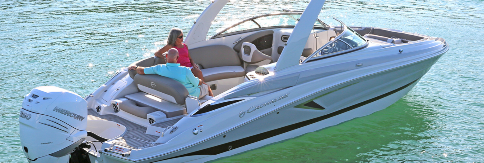 Speedboat cruising in the sea