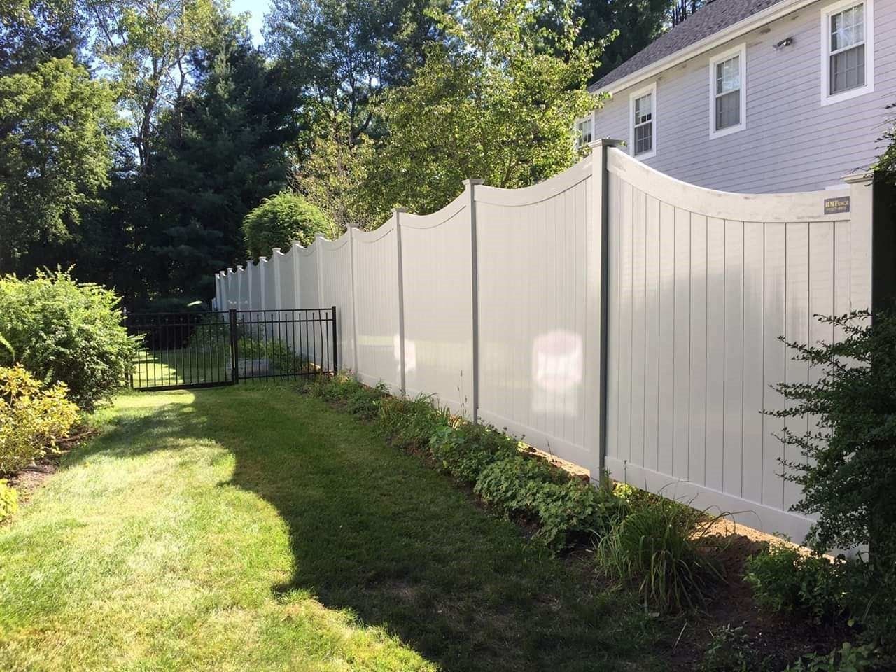 Vinyl residential fence